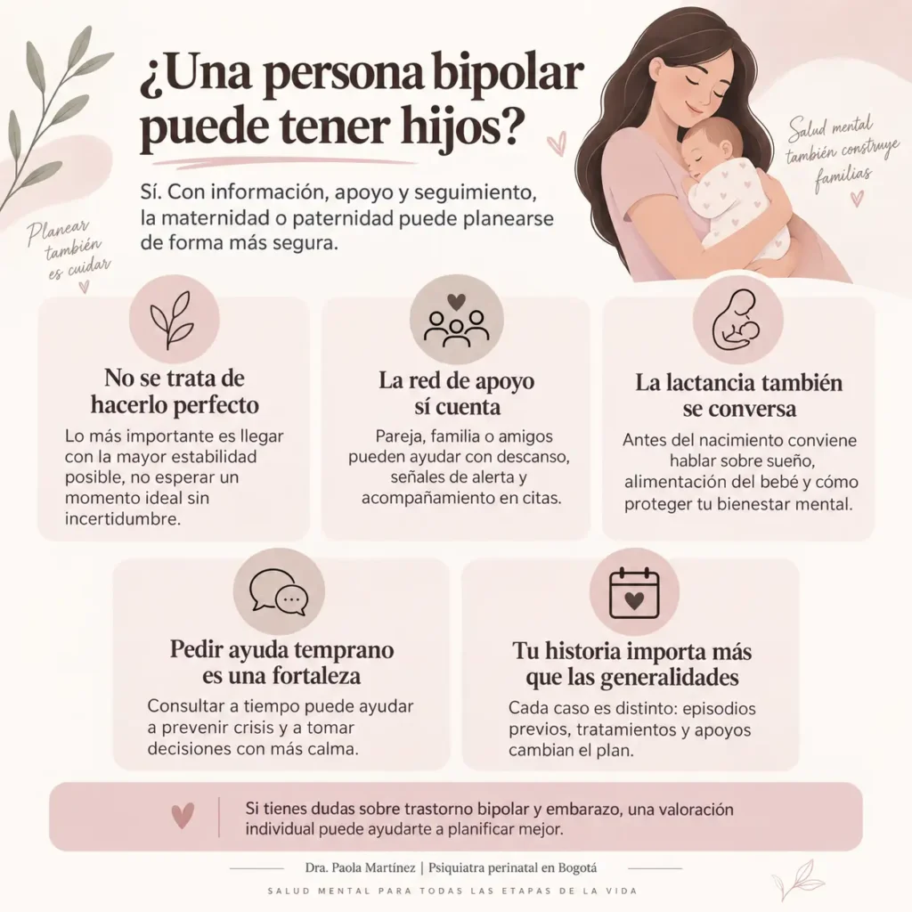 Una persona bipolar puede tener hijos- Dra. Paola Martínez en Bogotá, colombia